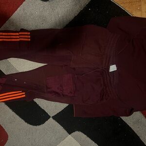 IVY PARK Burgundy tracksuit.